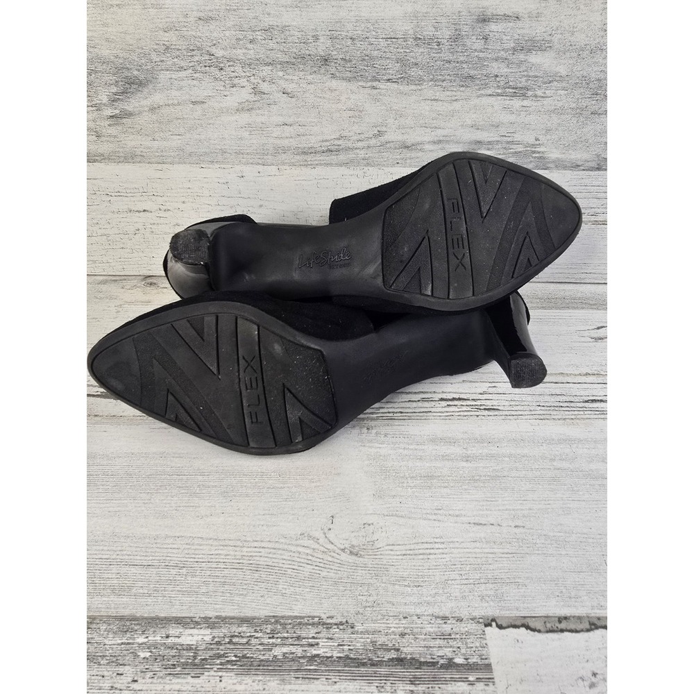 LifeStride Giovanna 2 Black Fabric Strappy Pumps Heels Womens 9.5M Comfort Soft - Picture 7 of 8